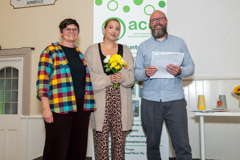 Community Awards - Tiggy receiving her award.