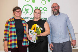 Community Awards - Kerry receiving her award.