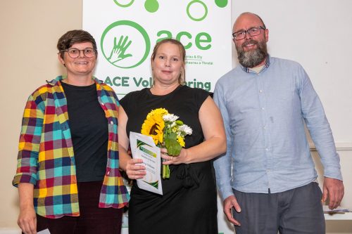 Community Awards - Kerry receiving her award.